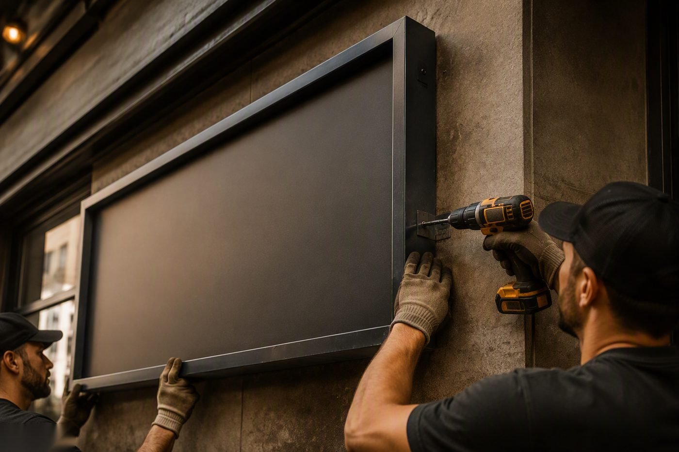 Installazione Insegne in Brianza — lavoro di Insegne Seregno